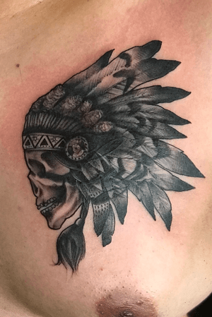 Cover up indian skull 