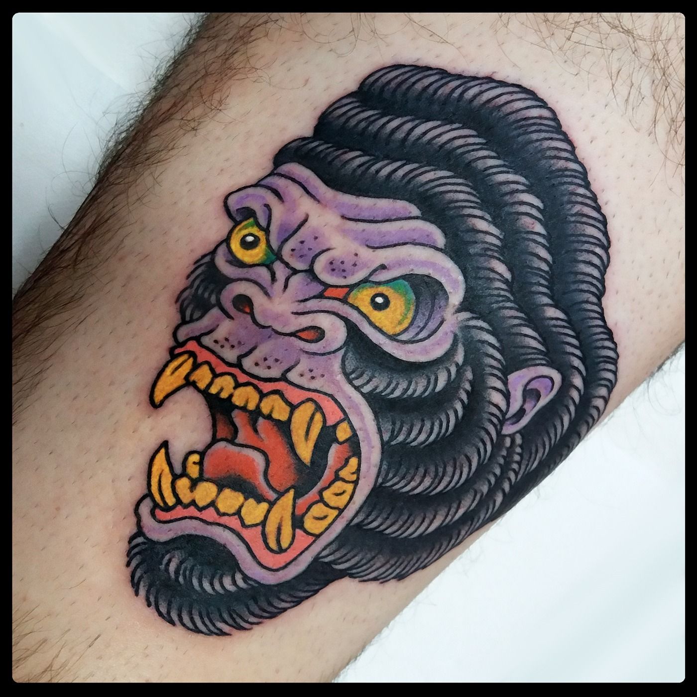 20 Neo Traditional Gorilla Tattoo Designs For Men  Ape Ink Ideas