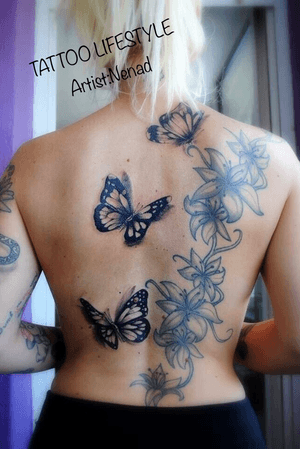 butterfly#tattoo#backpiece #inkedgirl #inkedmag #Intenzetattooink #tattoartist #Nenad