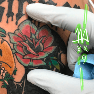 Close up of the rose in my last post of the Sinner Reaper, rose is the size of a American quarter. Sinner  #solidink #meekBtattoos #sandiego #california #trad #traditional #traditionaltattoo #color #BoldTattoos #life ##hivecaps #fkirons #neotraditional #neotraditionaltattoo #rose #tinyrose # color #colortattoo #fkirons #death #reaper #floral #floraltattoo #tinytat 
