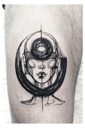 Abstract graphic tattoo. #tattooart #tattooartist #graphictattoo 