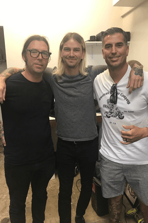 With ross and travis
