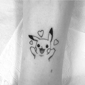 #Pikachu #pikachutattoo #cutetattoo #cute #pokemon #pokemontattoo #kawaii 