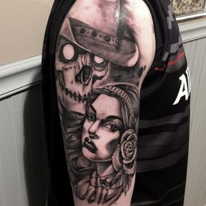 western skull tattoos
