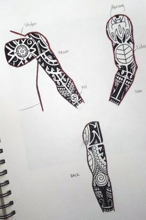 Maori sleeve concept for client...#maoristyle #maoritattoo #concept #design #sleevetattoo #customtattoo #custom #illustrative #patternwork #flow #byjncustoms 