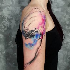 Tattoo by Simona Blanar #mermaid #watercolor #SimonaBlanar