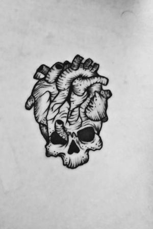 #skull #skulltattoo  #hearth  #hearttattoo  #dark  #chesttattoo  #love  #poison  