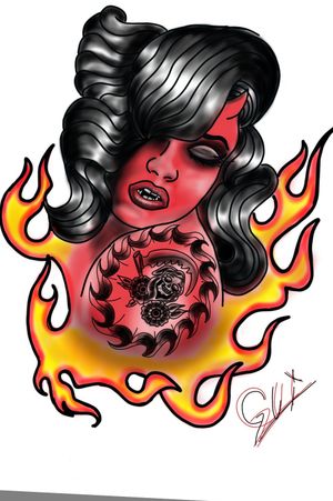 Devil Woman #devilwoman #eviltattoo #HellBoy #hellgirl #rockandroll 