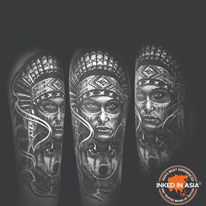Indian Chief Tattoo, Excellent Art By the World's Best Tattoo Artists. Fantastic Service, Using Only Fusion & Eternal Ink, Fantastic Artists and Excellent Prices, Helpful Staff and an Clean, Hygienic Work Place. Inked in Asia Patong, Phuket, Thailand