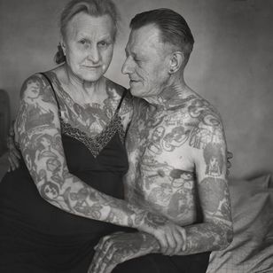 Y pareja tatuada - tatuada antes de ser gorda