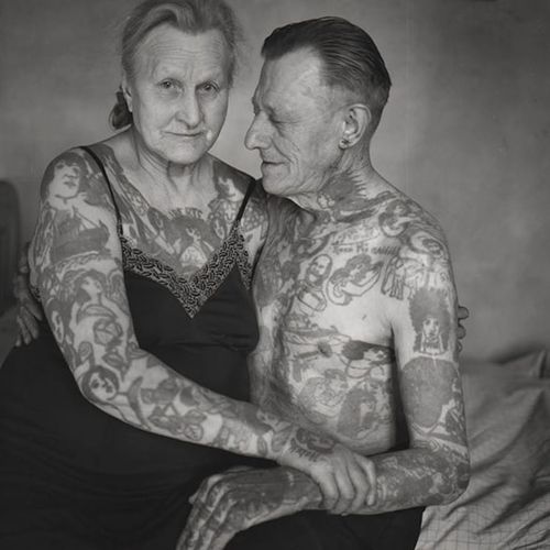 OG tattooed couple - tattooed before it was cool