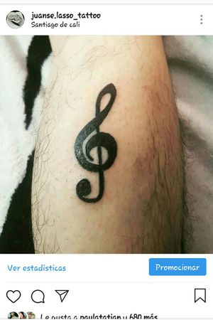 Tattoo. Nota musical.