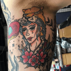 Evil gypsy  #solidink #meekBtattoos #sandiego #california #trad #traditional #traditionaltattoo #color #BoldTattoos #life ##hivecaps #fkirons #neotraditional #neotraditionaltattoo #girlhead #gypsygirl #ladyhead #lady #gypsylady #lion #armpit 