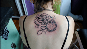 rose#tattoo#heart#backtattoo 
