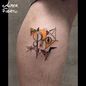 A tribute to Kandinsky... My drawing inspired by his works....#kandinsky #geometrictattoo #geometric #colortattoo #colorful #minimal #tattoo #tattooartist #tattooidea #art #tattooart #tattoooftheday #ink #inked #customtattoo #customdesign #tattooist #dotwork #savemyink #tattooisartmag #tattoo_artwork #tattoo_art_worldwide #linework #surreal #surrealism #cattattoo #cat