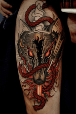 #Wolf tattoo ( in progress ) 