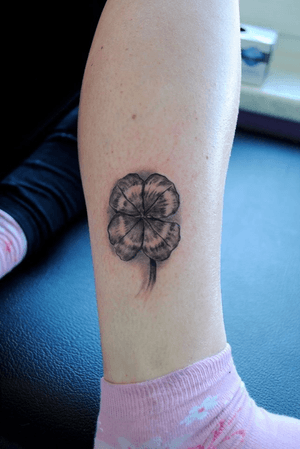 ankle#tattoo#clover#realistic 