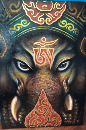 Lord Ganesha #ganesha #oilpainting #painting #paintings #artist #tattooartist #Poland #tattoos #tattoo