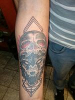 Tattoo Skull & wolf Estilo black & grey #yudaart #radiantcolorsink #tattoowolf 🇮🇱😎🇮🇱😎🇮🇱