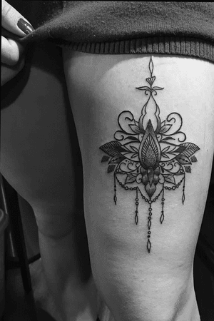 Tattoo by valentine #ornementaltattoo #ornemental #lotus 