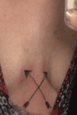 Matching tattoo with my bestfriend because no matter where we go in life our paths cross #arrows #matchingtattoos #bestfriendtattoo #meaningful #chesttattoo #girlswithtattoos #girl 