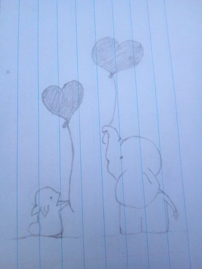 #cute #little #heart #elefant #rabbit #ballons #free 