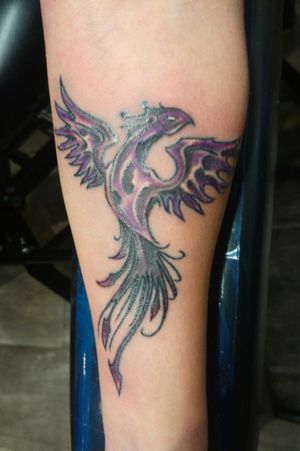 #Phoenix rendering on client forearm...#forearmtattoo #branding #symbolic #ashes #risen #rebirth #reborn #birds #fire #tattoos #illustrative #graphic #design #render #neotraditional #tattooartist #Original #concept #custom #byjncustoms
