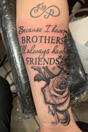 Friends tattoo black and grey tattoo 