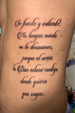 Lettering in the ribs 