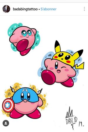 cute kirby tattoo (not mine) #kirby #Gaming #kawaii #cute #Pikachu 