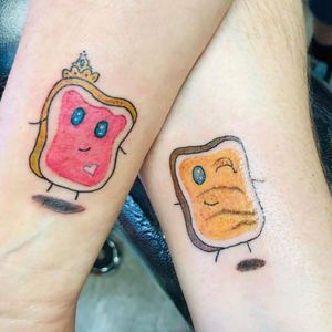 Peanut butter and Jelly couples tattoo 