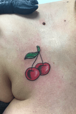 Tiny cherry tattoo chest cherry tattoo 