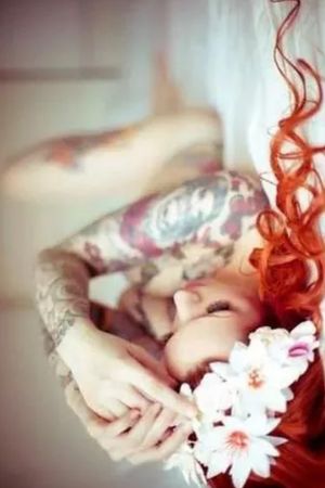 #sleevetattoo #girlswithsleeves #girlswithink #redhead #art