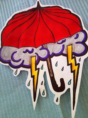 Goth umbrella#flashaddicted #neotraditional #available #gothumbrella #piovesempresulbagnato 