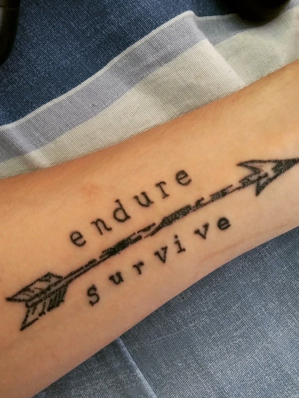 Endure And Survive Temporary Tattoo Sticker  OhMyTat