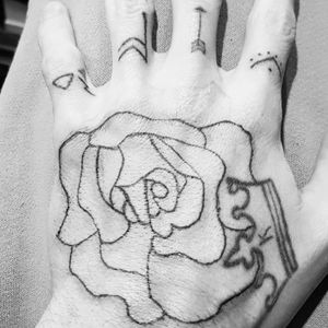 First rose outline touch ups to be done 
