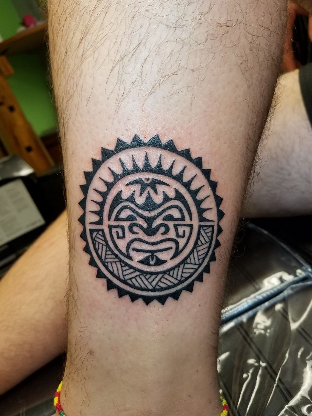 Polynesian circle tiki tattoo  Rudvistock