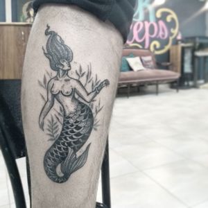 Dotwork mermaid 