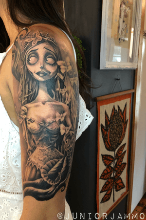 #corpsebride half sleeve done in one session for Jenny! 
