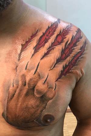 tiger scratch tattoo for men