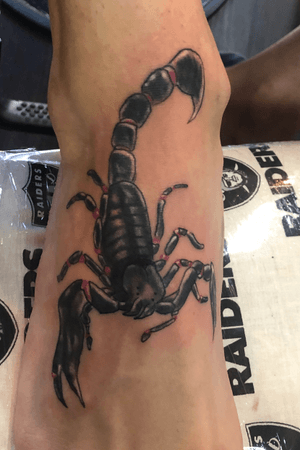Scorpion on the foot ouch 