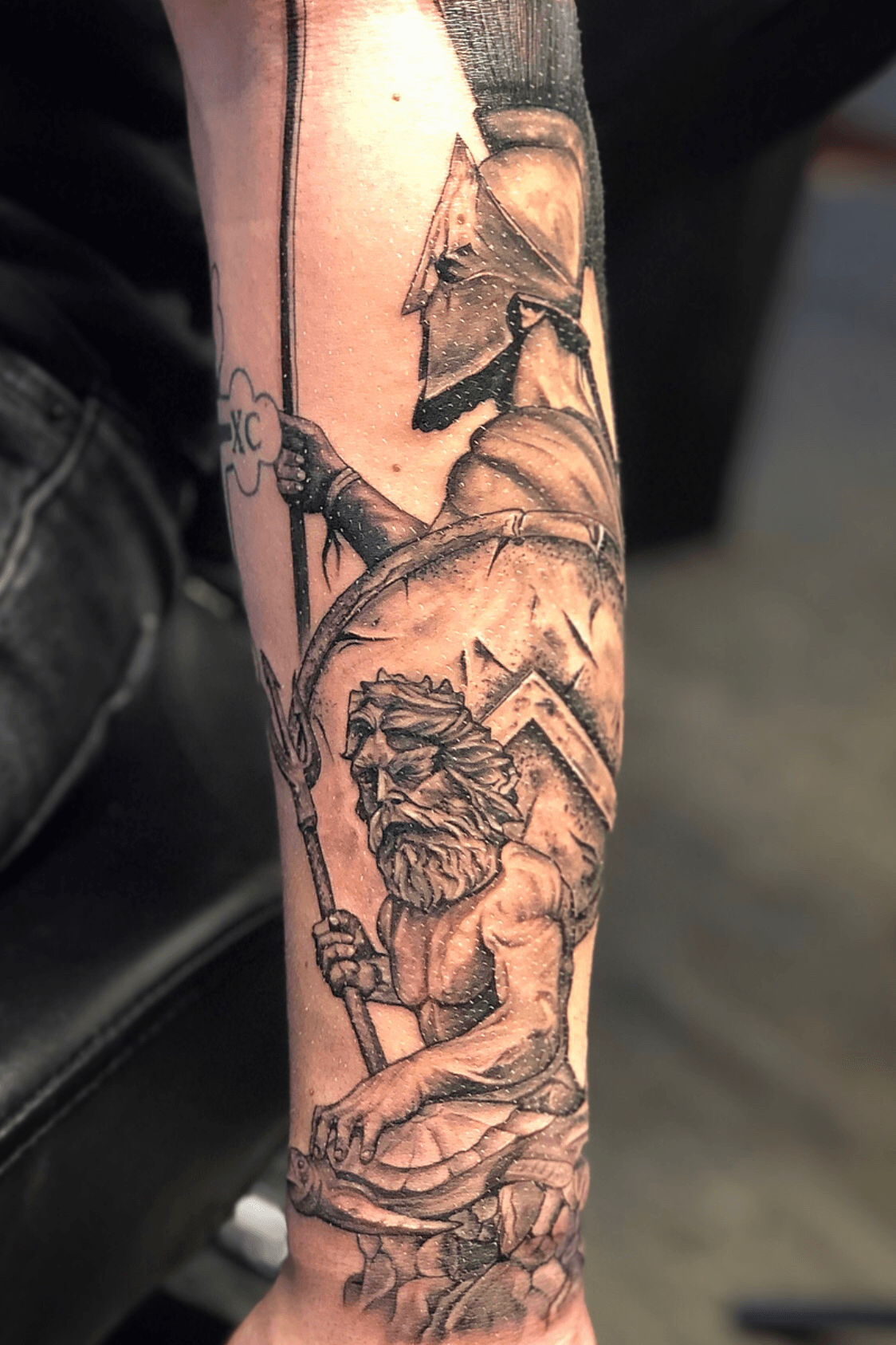 Justin Stephan on Twitter Poseidon tattoo I did on a forearm as part of a  Greek god full sleeve httpstcohHQH2oMqST  Twitter