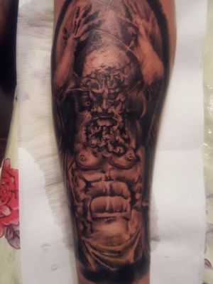 Atlas tattoo blackandgrey