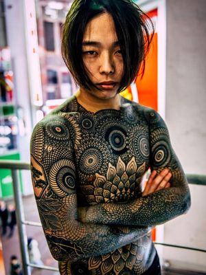 Yuji Yamada - tattoo by Nissaco - photographed by Danny Woodstock #DannyWoodstock #WoodstockModels #tattoomodel #tattoophotography #tattooart #fineart