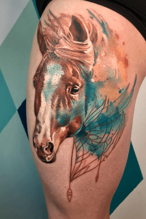 #horse #watercolor #linework #realism 