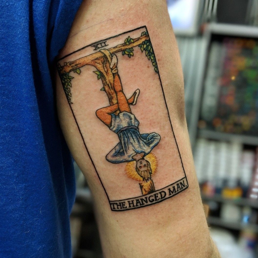 the hanged man tarot tattooTikTok Search