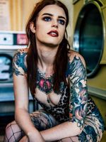 Inked Isabelle photographed by Danny Woodstock #DannyWoodstock #WoodstockModels #tattoomodel #tattoophotography #tattooart #fineart