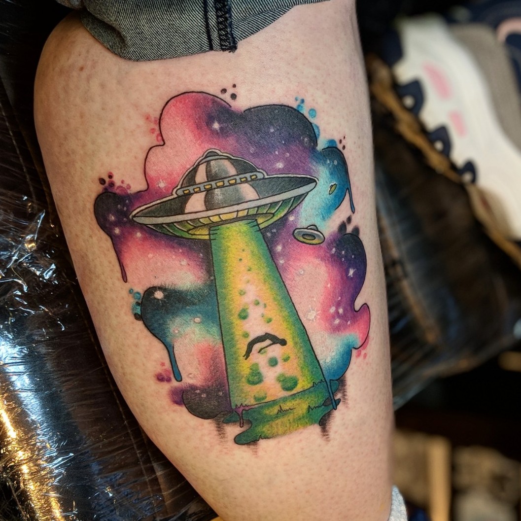 BEST REAL UFO  Alien tattoo, Galaxy tattoo, Ufo tattoo