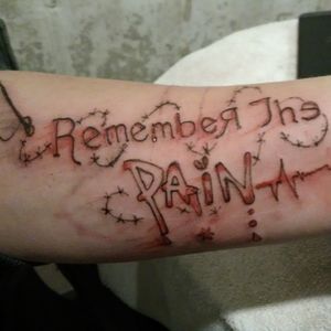 Remember the pain. Needs to be covered up badly