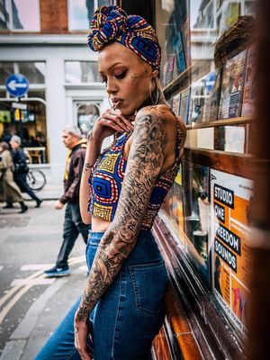Phoenix Jay photographed by Danny Woodstock #DannyWoodstock #WoodstockModels #tattoomodel #tattoophotography #tattooart #fineart